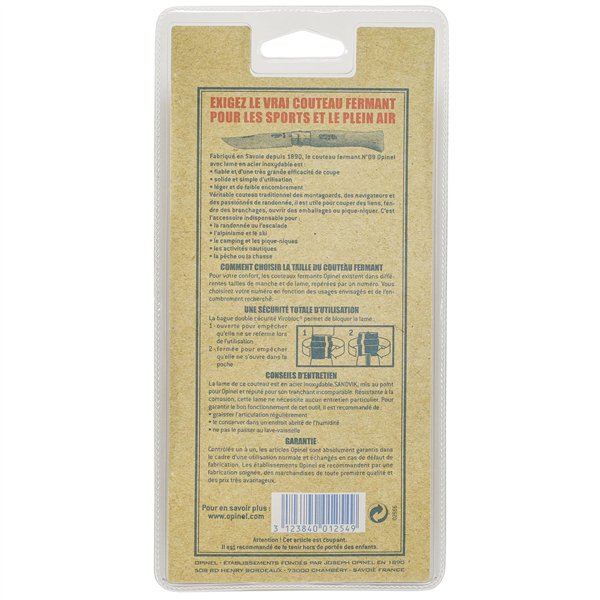 Opinel coltellino No. 09 lama inox con manico in legno