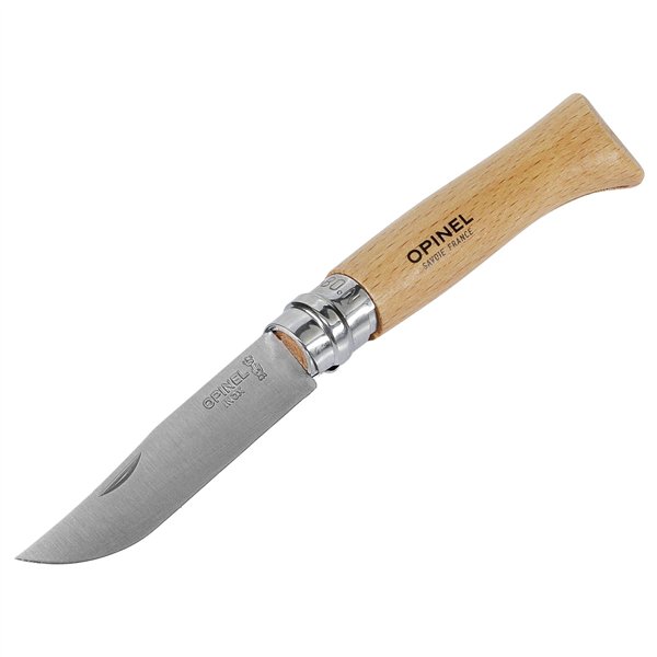 Opinel coltellino No. 08 incl. custodia con lama inox