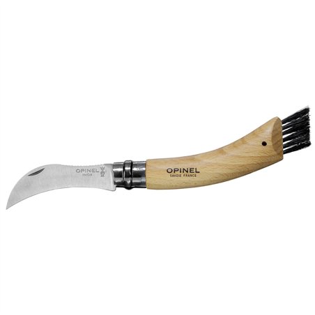 Opinel coltello funghi No. 08 a serramanico con spazzola