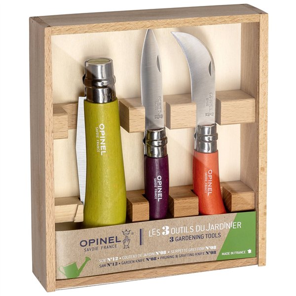 Opinel set giardino 3 pezzi, colorato