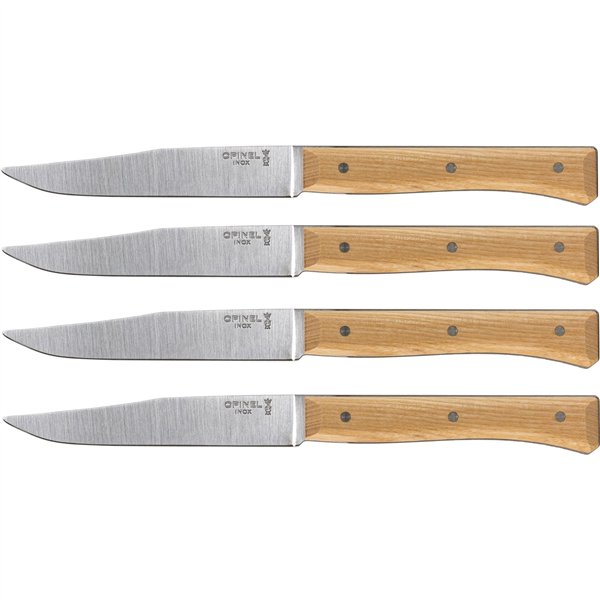 Opinel set coltelli da tavola Facette 4 pezzi frassino