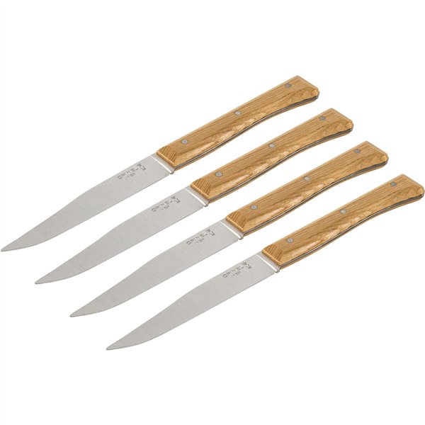 Opinel set coltelli da tavola Facette 4 pezzi frassino