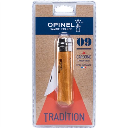 Opinel coltello No. 09 lama carbonio con manico legno