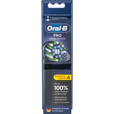 Oral-B testine ricambio nero ProCrossAction CleanMaximizer6er