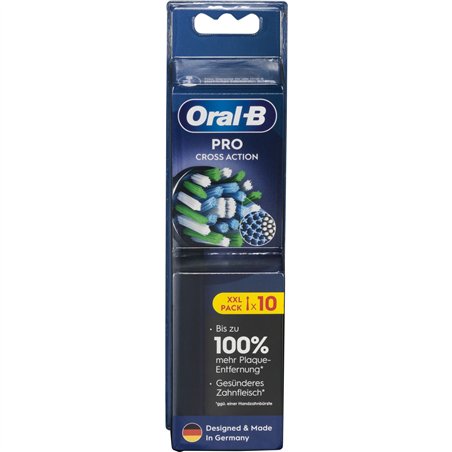 Oral-B testine di ricambio nero Pro CrossAction 10 pz.