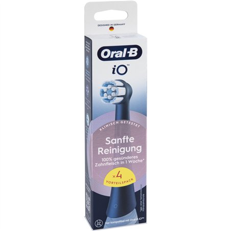 Oral-B iO testine di ricambio pulizia delicata nero 4pz