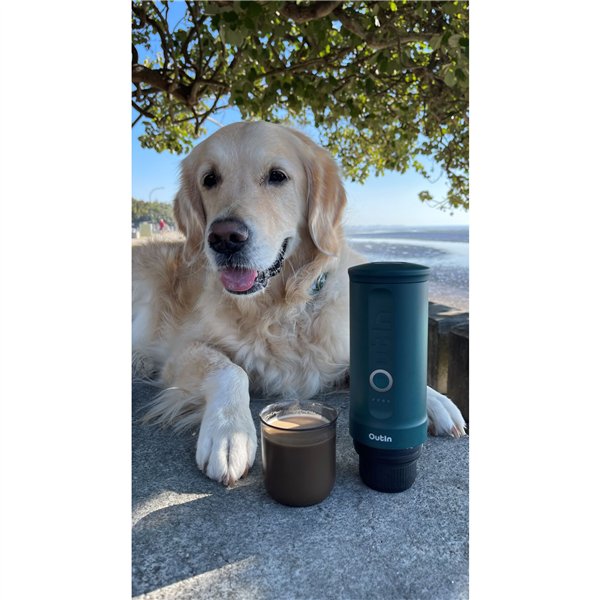 OutIn Nano macchina da caffè espresso, verde blu