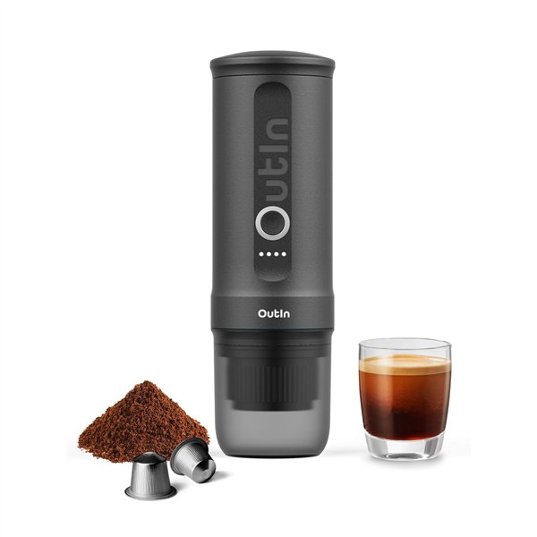 OutIn Nano macchina da caffè espresso, Space Grey set viaggio