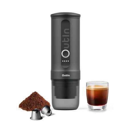 OutIn Nano macchina da caffè espresso, Space Grey set viaggio