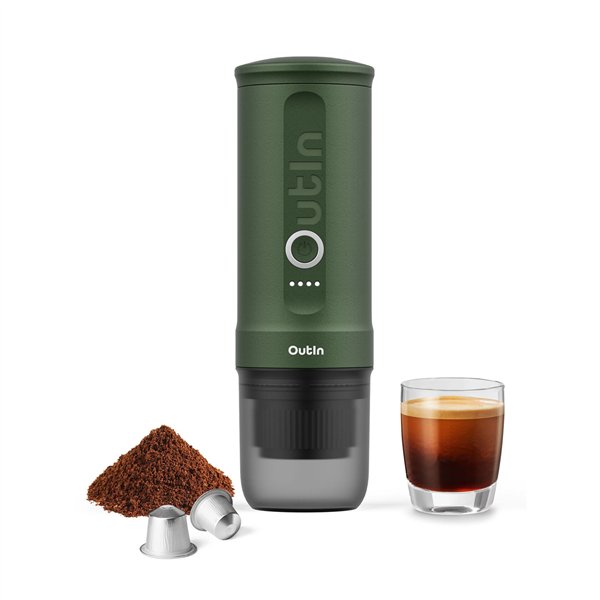 OutIn Nano macchina da caffè espresso, verde set da viaggio