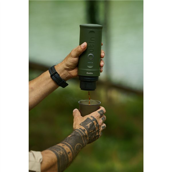 OutIn Nano macchina da caffè espresso, verde set da viaggio