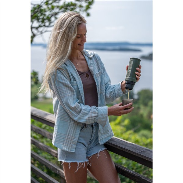 OutIn Nano macchina da caffè espresso, verde set da viaggio