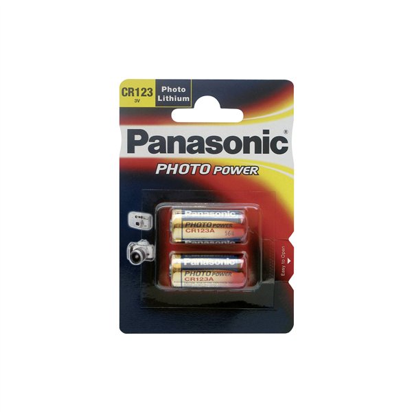 1x2 Panasonic Photo CR 123 A Lithium