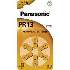 Panasonic PR 13 Hörgerätezellen Zinc Air 6pz Rad