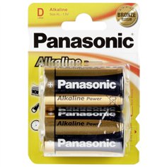 1x2 Panasonic Alkaline Power Mono D LR 20