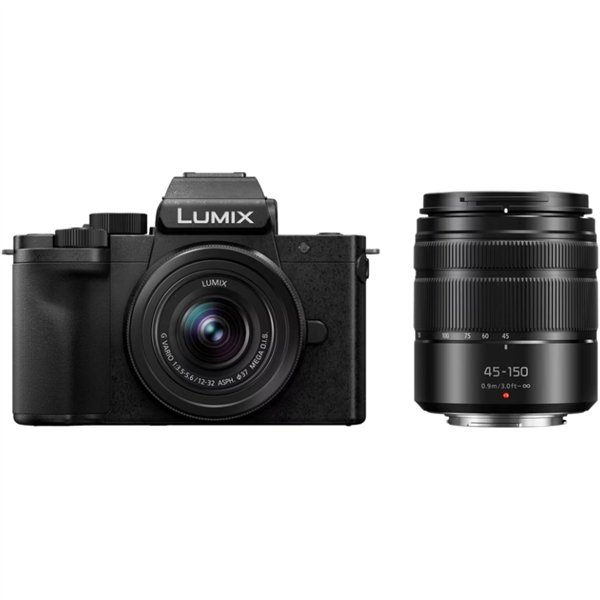 Panasonic Lumix DC-G100D nero + H-FS 12-32 + H-FS 45-150 E