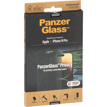 PanzerGlass Screen Prot. Privacy Classic Fit iPhone 14 Pro