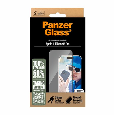 PanzerGlass protezione schermo iPhone 16 Pro UWF