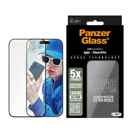 PanzerGlass Ceramic protezione schermo iPhone 16 Pro UWF