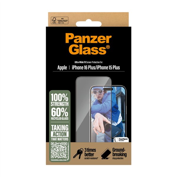 PanzerGlass Screen protezione scherm.Phone 16 Plus 15 Plus UWF