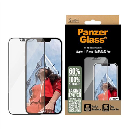 PanzerGlass protezione schermo iPhone 16e 14 13 13 Pro UWF