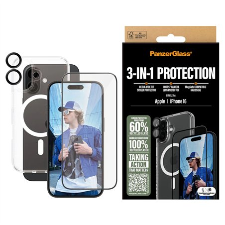 PanzerGlass 3 in 1 Protection Bundle iPhone 16
