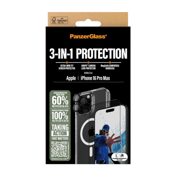 PanzerGlass 3-in-1 Protection Bundle iPhone 16 Pro Max