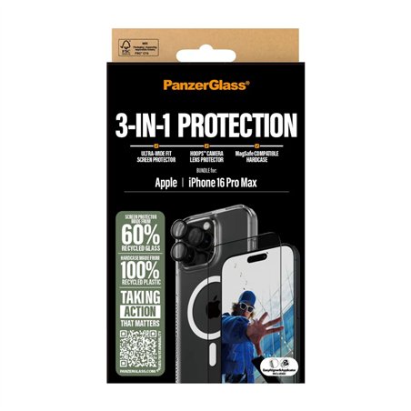 PanzerGlass 3-in-1 Protection Bundle iPhone 16 Pro Max