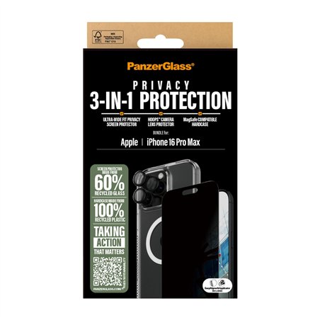 PanzerGlass 3-in-1 Privacy Protection Bundle iP 16 Pro Max