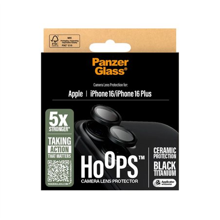 PanzerGlass Hoops Ceramic Camera Lens Protector iP 16 16 Plus