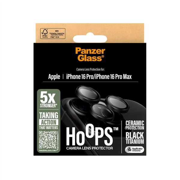 PanzerGlass Hoops Ceramic Camera Lens Protector iP 16 Pro / Max