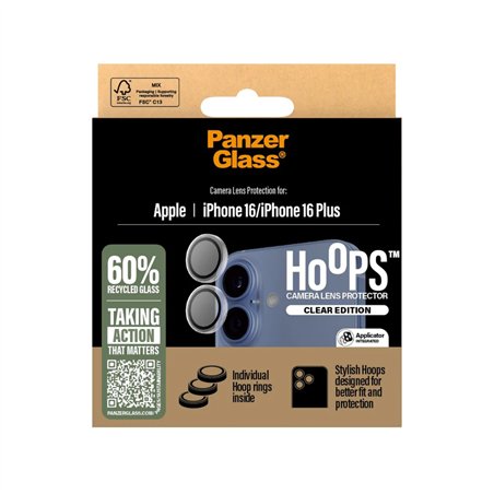 PanzerGlass Hoops Transparent Lens Protector iP 16 / 16 Pl
