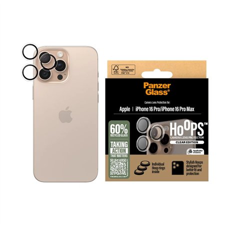 PanzerGlass Hoops Transparent Lens Protector iP 16 Pro / Max