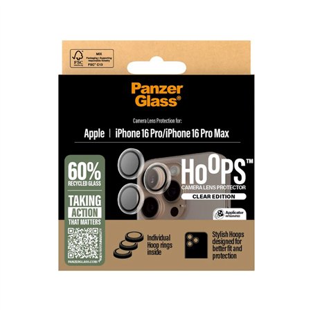 PanzerGlass Hoops Transparent Lens Protector iP 16 Pro / Max