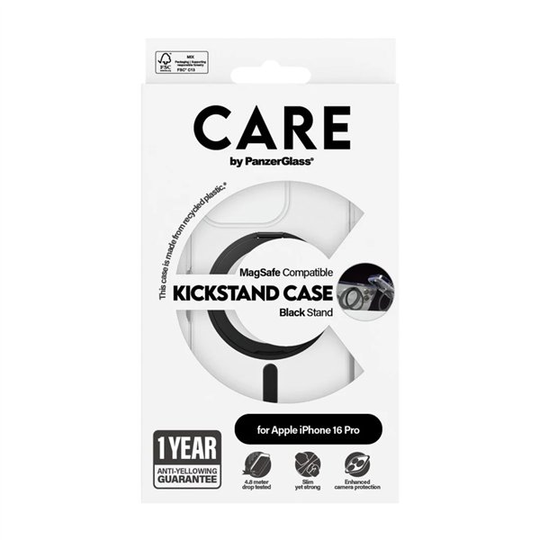 CARE by PanzerGlass Feature Case trasp. BK MagSafe iP 16 Pro