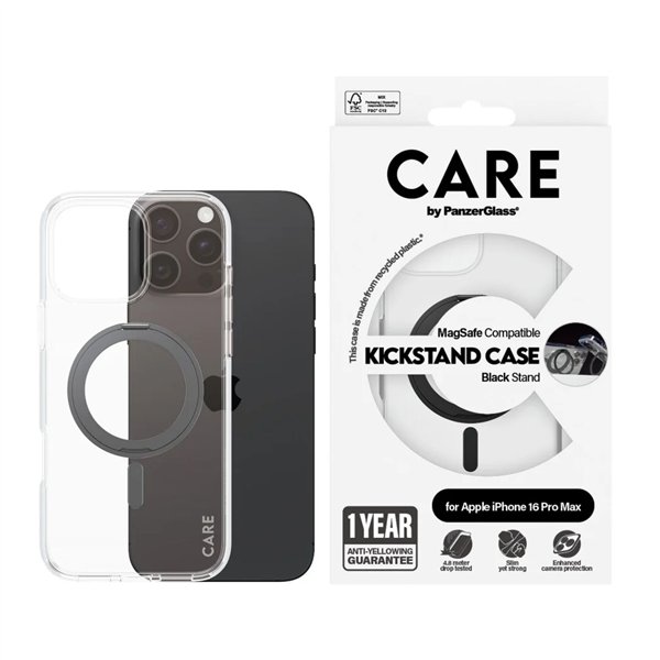 CARE by PanzerGlass Feature Case trasp. BK MagSafe iP 16 Pro Max