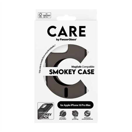 CARE by PanzerGlass Flagship Case Smokey BK MagSafe iP 16 P M