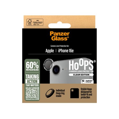 PanzerGlass Hoops Transparent Lens Protector iPhone 16e