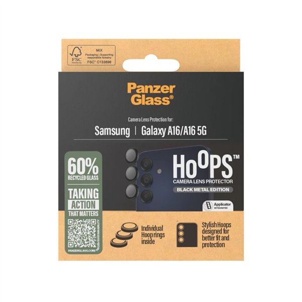 PanzerGlass Hoops Black Lens Pro Protector Galaxy A16 4G A16 5G
