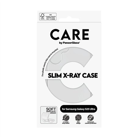 CARE by PanzerGlass custodia trasparente X-Ray Soft S25 U