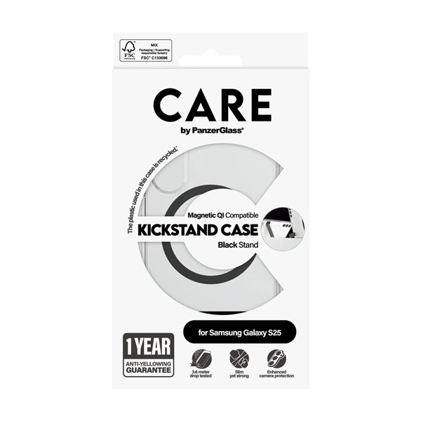 CARE by PanzerGlass Case Transp Bl Kickstand Qi S25