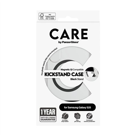 CARE by PanzerGlass Case Transp Bl Kickstand Qi S25