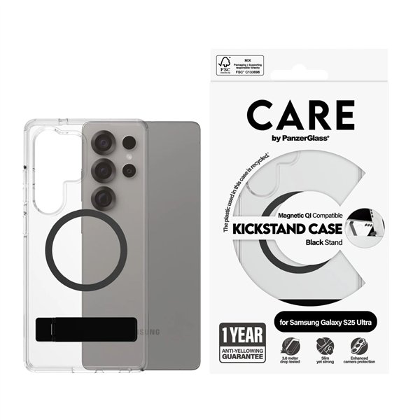 CARE by PanzerGlass Case Transp Bl Kickstand Qi S25 U