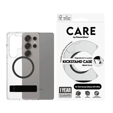 CARE by PanzerGlass Case Transp Bl Kickstand Qi S25 U