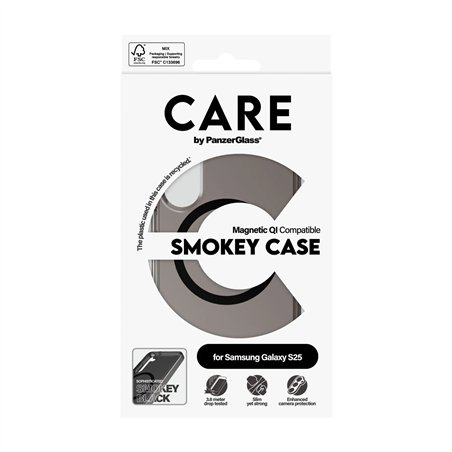 CARE by PanzerGlass Case Urban Combat Smokey Black Qi S25
