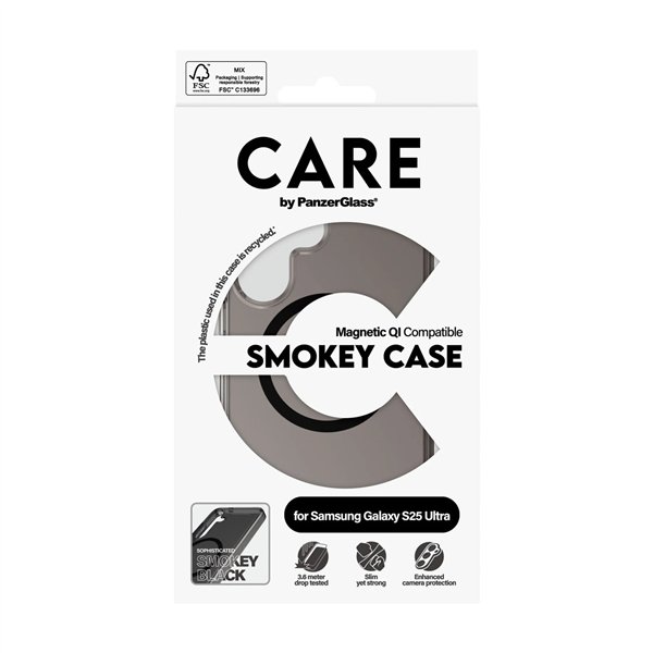 CARE by PanzerGlass Case Urban Combat Smokey Black Qi S25 U