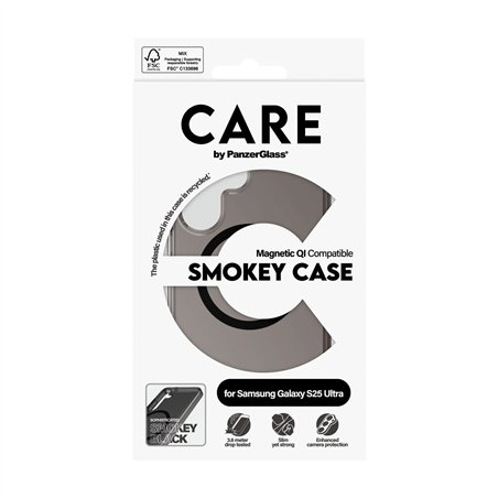 CARE by PanzerGlass Case Urban Combat Smokey Black Qi S25 U