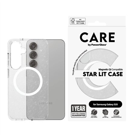 CARE by PanzerGlass Case Combat Star Lit Wht Qi S25