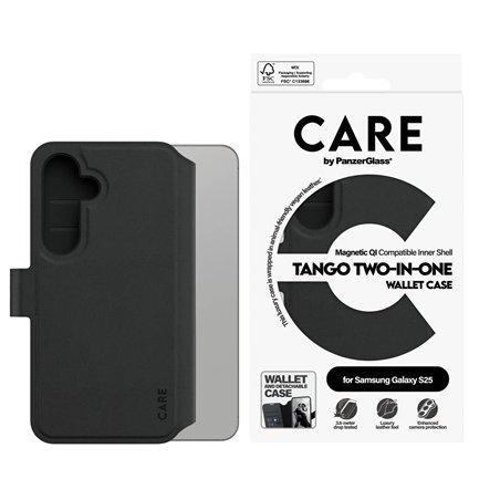 CARE by PanzerGlass Feature Case Tango Two-in-One Wallet Qi S25