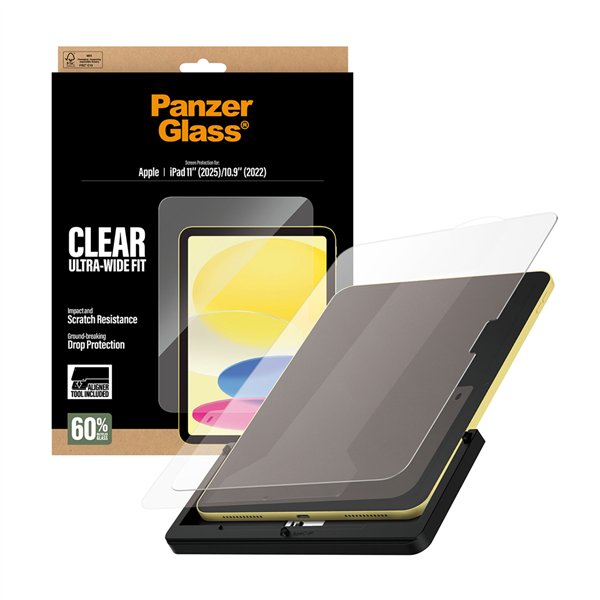 PanzerGlass Screen Protector iPad 11/ 10.9 w. Fast fit tool